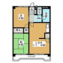 サンパークマンション　A棟  ｜ 愛知県名古屋市名東区平和が丘１丁目（賃貸マンション2LDK・7階・51.03㎡） その2