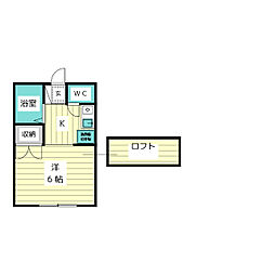 ハイツ深田池 ワンルームの間取図画像