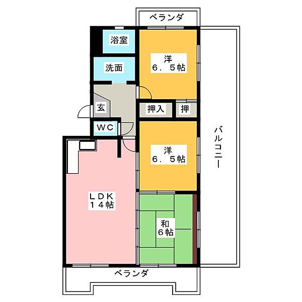 インテリジェント星ヶ丘II号館 ｜愛知県名古屋市名東区牧の原１丁目(賃貸マンション3LDK・5階・72.00㎡)の写真 その2