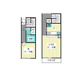 レオネクスト大久手2 1LDKの間取図画像