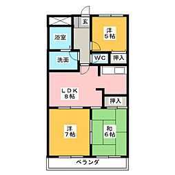 ノダグランデ 3LDKの間取図画像