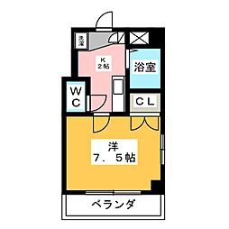 シテイライフ本山 1Kの間取図画像