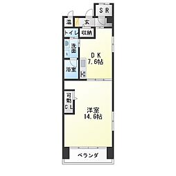 モンレーヴ千種 1DKの間取図画像