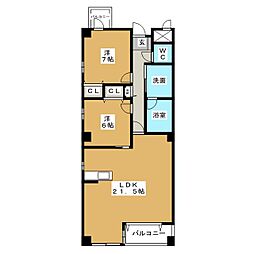 間取図画像 2LDK