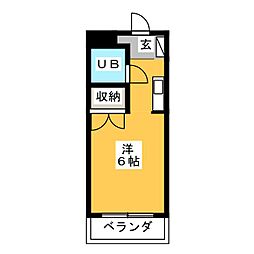 メゾン・ド・コンコルド ワンルームの間取図画像