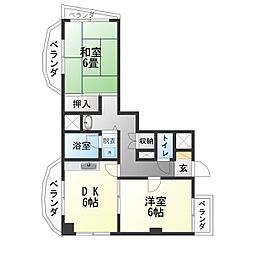 間取図画像 2DK
