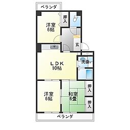 ミリアン宮前 3LDKの間取図画像