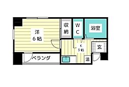 メゾン・ド・星ケ丘セーヌ 1Kの間取図画像