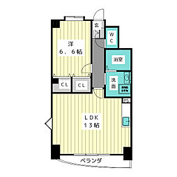 ラ・カンパネーラ 1LDKの間取図画像