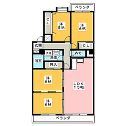 インテリジェント高間台2号館 4LDKの間取図画像