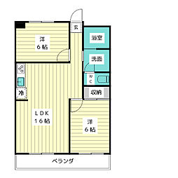 サン・マンション千種 2LDKの間取図画像