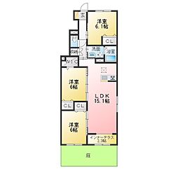 第3センチュリー21 3LDKの間取図画像