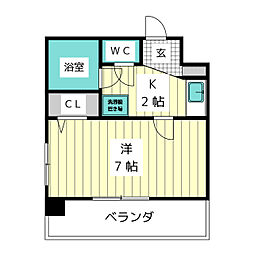 ダイアパレス上社第3 1Kの間取図画像