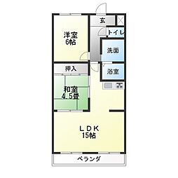 ファミール横地 2LDKの間取図画像