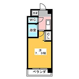 グリーンエミナンス東山 1Kの間取図画像
