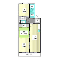 サンパーク大鐘 3LDKの間取図画像