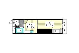 7thAve 1DKの間取図画像