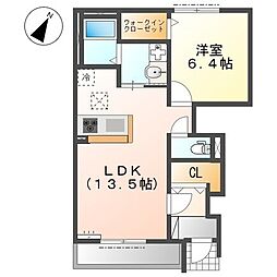 ムーニーウィン 1LDKの間取図画像