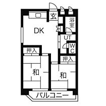 第一下林ビル  ｜ 愛知県名古屋市北区山田１丁目（賃貸マンション2LDK・2階・44.54㎡） その2