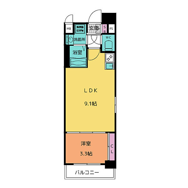 CREST TAPP大曽根II 304｜愛知県名古屋市北区山田１丁目(賃貸マンション1LDK・3階・29.98㎡)の写真 その2