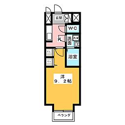 S-RESIDENCE大曽根駅前 5階1Kの間取り