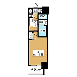 プレサンス大曽根駅前ファースト 1Kの間取図画像