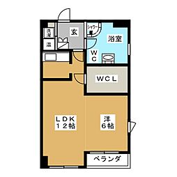 セントレイクセレブ大曽根 ワンルームの間取図画像