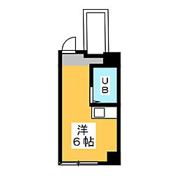 ハートイン徳川園 ワンルームの間取図画像