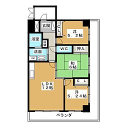 シティ・ライフ大曽根 3LDKの間取図画像