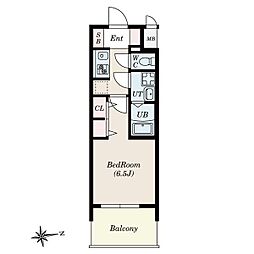 S-RESIDENCE上飯田North 1Kの間取図画像
