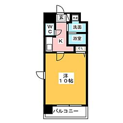 NEOJAPANESQUE出来町 1Kの間取図画像