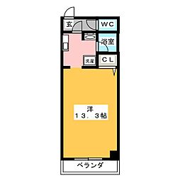 サンステート上飯田 ワンルームの間取図画像