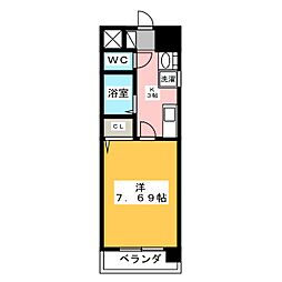 スタチーオ大曽根 1Kの間取図画像