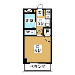 サンマンション大曽根 1Kの間取図画像