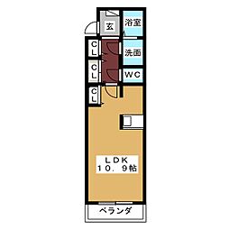 ルミナス大幸 ワンルームの間取図画像