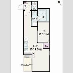 Jack koshinVI 1LDKの間取図画像