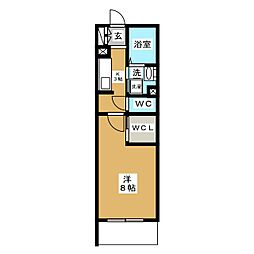 サウスヴィラ 1Kの間取図画像