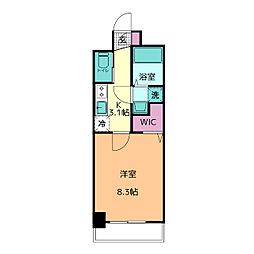 シュガーヒルズ大曽根テラス 1Kの間取図画像
