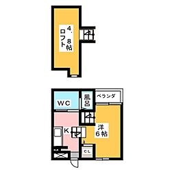 Luana ワンルームの間取図画像