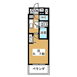 プレサンス大曽根駅前ファースト 1Kの間取図画像