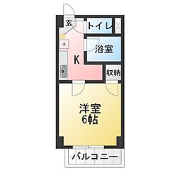 アネックス西枇杷島 1Kの間取図画像