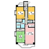 ロイヤルパレスフジ 102 ｜ 愛知県名古屋市西区砂原町（賃貸マンション3LDK・1階・64.96㎡） その2