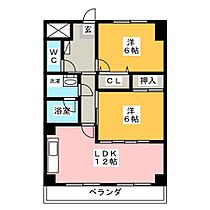 ネオハイツ旭 7D ｜ 愛知県清須市西枇杷島町旭２丁目（賃貸マンション2LDK・7階・54.50㎡） その2