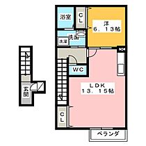 アンプルール　リーブル　ＴｈｒｅｅＲｉｎｇｓＦｉｅｌｄ  ｜ 愛知県清須市西枇杷島町古城１丁目（賃貸アパート1LDK・2階・52.03㎡） その2