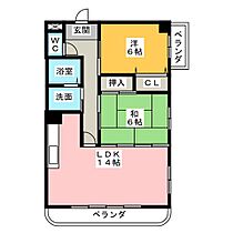 エクセラ大野木2番館 203 ｜ 愛知県名古屋市西区大野木１丁目（賃貸マンション2LDK・2階・62.17㎡） その2