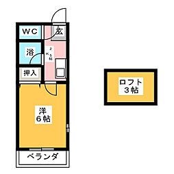 タウンコート 1Kの間取図画像