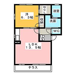タウンコートG 1LDKの間取図画像