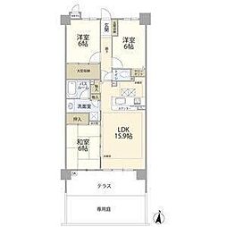 ライオンズマンション比良第3 3LDKの間取図画像