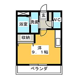 エメラルド・ノービレ2 ワンルームの間取図画像