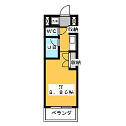 フィスム上小田井 ワンルームの間取図画像